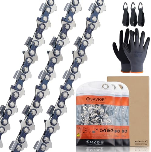 Savior 3Pack 20 Inch Chainsaw Chain .325 Pitch .063 Gauge 81 Drive Link 26RM3-81 Fits Stihl MS291 MS271 Farm Boss MS290 MS261, 3639 005 0081, L81, 22BPX081G