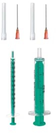Set för laboratoriesprutor, flytande spruta, hobbyspruta med trubbig nål, olika storlekar för e-liquid aromhobby och hemmabruk (set 1 x 2 ml och 1 x 1 ml)