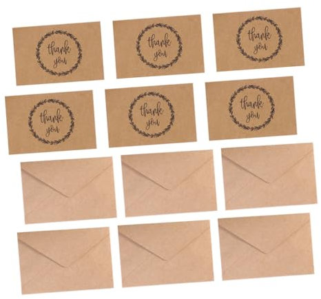 TEHAUX Vintage-Umschläge 20St Kraft-Umschlag Grußkarten Geschenkkarten Dankeskarten zur Hochzeit Vintage-Karte briefumschläge Segenskarten Festival-Einladungskarten falten schmücken