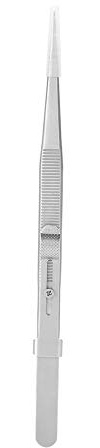 Pinzas de Acero Inoxidable FLEXMAN, Pinzas de Gemas de Joyería Profesional de Plata para Identificación de Gemas y Clasificación de Diamantes (Pinzas rectas)