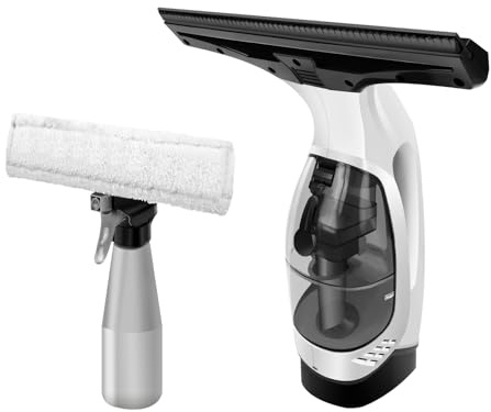 Window Vacuum Cleaner, Cordless Window Vac with 150ML Water Tank, Glass Cleaner Window Cleaner Rechargeable 2200 mAh li-on Battery, Electric Window Cleaner Suitable for Windows Tiles Mirrors and Glass