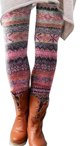 Leggings Damen Mit Motiv Herbst Winter Weihnachts Winterleggins Große Größen Bequeme Sportleggins Gemusterte Kuschelig Radlerhosen Weihnachtsleggings High Waist Elegant Xmas Strumpfhose Leggins