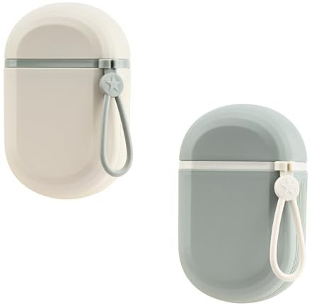 YoHyien 2 Pièces Boite a Savon Voyage, Porte Savon Voyage Étanche, Boite Shampoing Solide avec Couvercle pour Salle de Bain, Salle de Sport, Camping, École (Blanc + Vert)