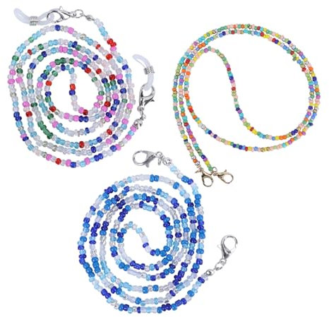 LIFKOME 3stücke Bohemian Stil Brillenketten Mit Perlen Brillenhänger Für Sonnenbrillen Und Sehhilfen Einzigartige Farbenfrohe Eyewear Zubehörteile