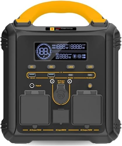 KODAK Station Électrique Portable S600 - Batterie LiFePO4 551Wh - Recharge Rapide - Générateur Solaire Léger et Compact - Multiports USB et Prises AC - Idéal pour Camping, Voyage, Coupure de Courant