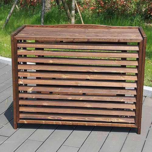 Rejilla de madera para aire acondicionado, para decoración de estantes, estante de madera maciza/anticorrosión para almacenamiento de plantas (80 x 32 x 70 cm)