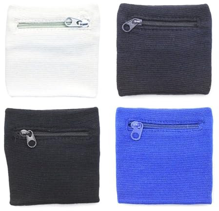 YUXITA Armband mit Reißverschluss, Handgelenktasche, mehrfarbig, Handgelenk, Münze, Schlüssel, Aufbewahrung, Schweißband für Damen und Herren, Laufen, Spazierengehen