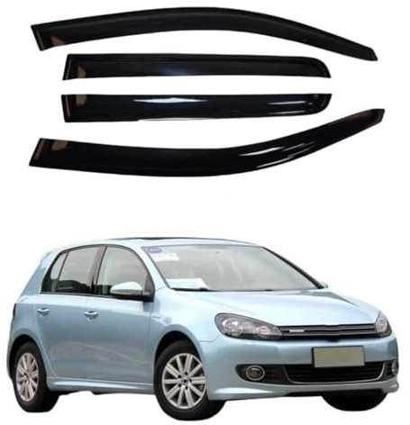 Auto Windabweiser Set Für VW Für Golf 6 MK6 Fließheck 2009-2013 Fenster Visiere Regen Sonnenschutz Vent Windabweiser Moulding Trim Regenabweiser