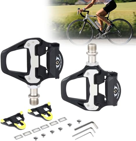 Pedali autobloccanti per bicicletta, compatibili con pedali SPD SL/SPD, autobloccanti da 9/16 pollici, senza clic per esterni (SPD SL)