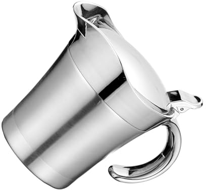 budiniao Pentola per salse con coperchio Conservare e servire salse con una bottiglia di condimento isolata in acciaio inossidabile con coperchio per salsiera