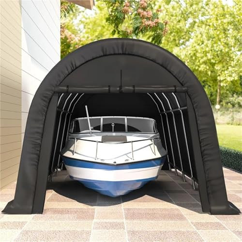ChenYuNiu Carport de Tente de pêche à la glace12 x20 pi de toxicomanie de Garage Portable et de Style Rond, auvent de la Voiture Anti-Snow.