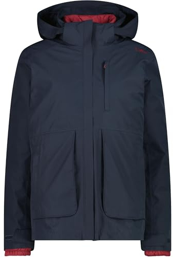 CMP Giacca multifunzionale 3 in 1 da donna con strato interno staccabile in piumino sintetico, 35Z1456D (IT, Testo, M, Regular, Regular, Titanio)