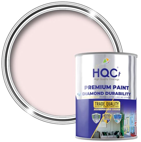 HQC Barn Paint - Baby Pink - 1 Litre Quick-Drying Outdoor Furniture & Garden Fence Wood Paint