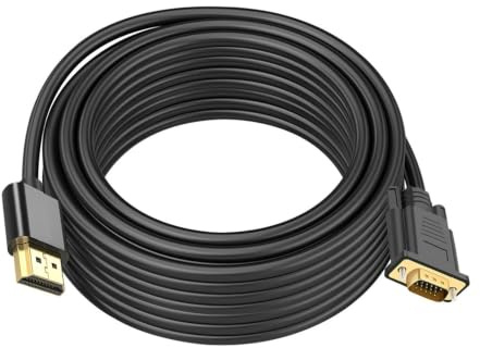 Cable de salida HDMI a VGA de 10M, 5M, 1M de largo, Adaptador/convertidor de vídeo, enchufe de alta velocidad, 1080P, calidad for ordenador portátil, TV, conector macho(10m)