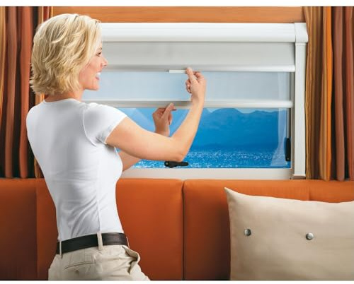Dometic Waeco Roller Blind, Multi-coloured, Aluminum, Heat Reflective, Insect Protection, Manual Operation