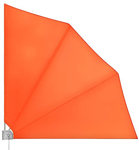 Deuba Tenda a Ventaglio da Balcone Pieghevole con Supporto 140x140cm Frangivento Privacy Terrazza Tenda Laterale