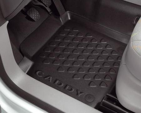 Original Volkswagen VW Ersatzteile Schalen Gummi Fußmatte, vorn (Caddy)