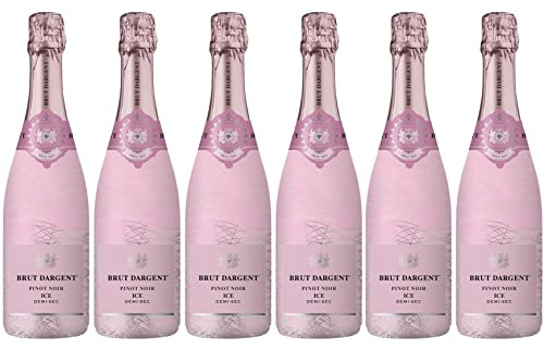 Brut Dargent Ice Pinot Noir - Vin effervescent Rosé Demi-Sec - Méthode traditionnelle (6 x 0,75 L)