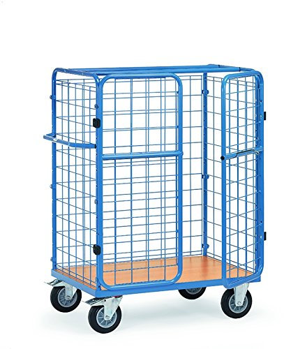 Fetra Transportgeräte mttgd5813 F 501 Wagen Transport mit Mesh, mit Türen, ohne Dach Rollen, 200 mm Durchmesser, 1000 mm x 600 mm Plattform