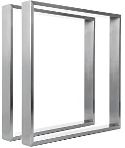 KTC Tec Tischgestell Edelstahl TR 80x20 700 Untergestell Kufen Tischuntergestell Tischkufe Design Tisch Esstisch, 2 STK