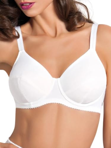 SIELEI, Reggiseno Francese con Ferretto, Realizzato in Microfibra Compatta e Contenitiva, Coppe Foderate in Cotone, Spalline Regolabili, Designed in Italy