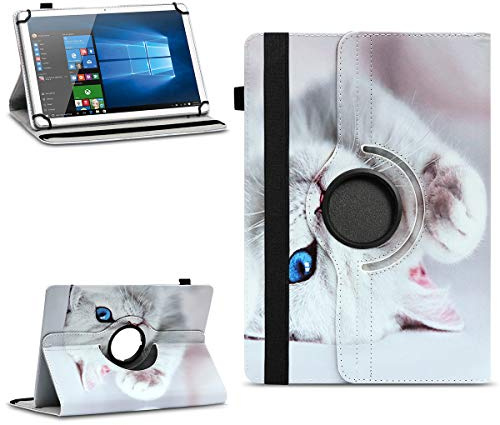 NAUC Robuste Universal Hülle 10 10.1 10.2 10.3 10.4 10.5 10.6 10.8 11 Zoll Tablet Schutzhülle Kunstleder Tasche Standfunktion extra 360° Drehbar