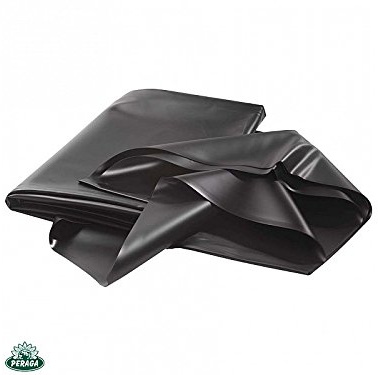 Lona para estanques, de 4 x 4 m², de PVC, color negro, espesor: 0.5 mm