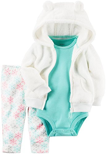Carter's - Ensemble - Bébé (fille) 0 à 24 mois blanc Lierre / rose