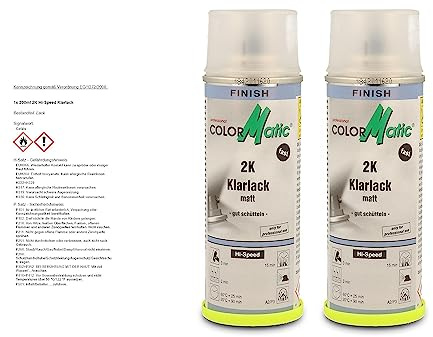 2x 200ml COLORMATIC 2K Hi-Speed Klarlack matt 375330