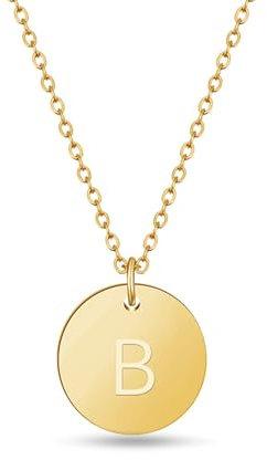 GD GOOD.designs Kette mit Buchstaben Gold 18 Karat - Wasserfest | Goldkette für Damen mit A-Z Anhänger | Initial Buchstabenkette