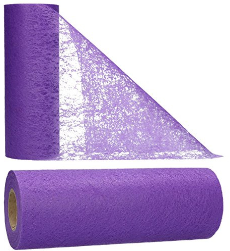 AmaCasa Vlies Tischband Tischläufer für Hochzeiten, Kommunionen, Taufen und Allen Feierlichkeiten Maße: 23cm/20m Rolle (Violett, Vlies)