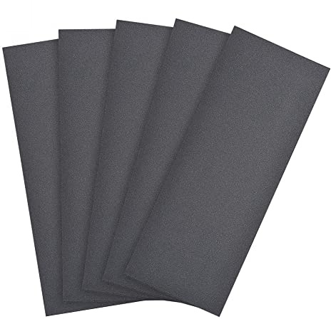 sourcing map 400 Grits Sanding Sheets 9-inch x 3.6-inch Wet Dry Silicon Carbide Sandpaper for Wood Furniture Metal Polishing 5pcs