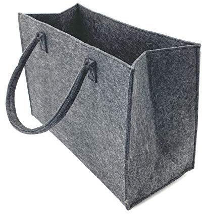heimtexland Allzweck Filztasche Einkaufstasche Shopper Filz Tragetasche Einkaufskorb Aufbewahrung XL Tasche mit Henkel robust langlebig Geschenkidee Typ717 Grau 30x45 cm