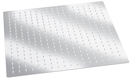 Wakects Alcachofa de ducha de lluvia cuadrada de acero inoxidable de 40,6 cm, cabezal de ducha ultrafino integrado y sistemas de ducha