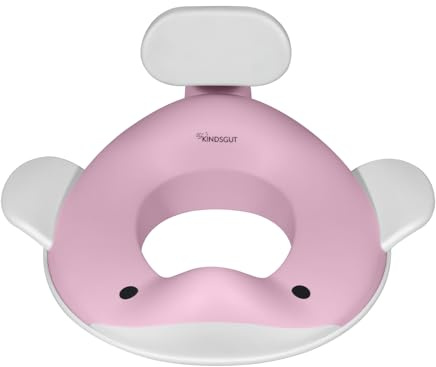 Kindsgut Reductor en forma de ballena, para niños, en colores suaves y modernos, libre de sustancias nocivas y apto para niños, rosa pálido