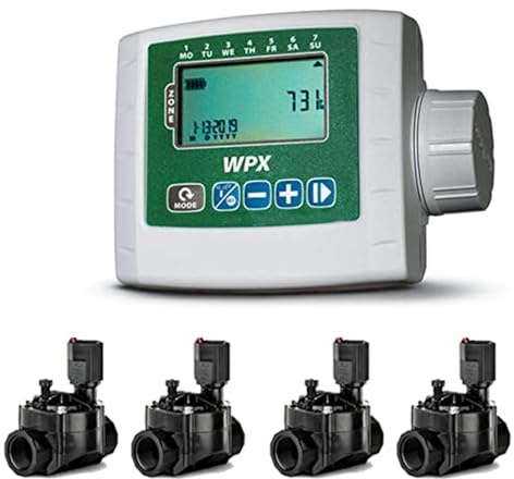 Suinga KIT PROGRAMADOR autónomo a pilas WPX4 R.Bird + 4 Electrovalvulas 1 9V 100HV