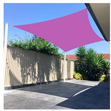 WRJAHCG Sonnensegel Rechteckig,95% UV Schutz Polyester Sonnensegel Wasserdicht inkl Befestigungsseile Sonnensegel Sonnenschutz für Garten Balkon und Terrasse,Lila,6 * 8m