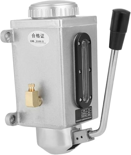 Manual Lubricator Oil Pump, Lathe Hand lube Pump Bridgeport milling Machine Parts Hand Pump Lubricator Lubricating Oil Pump 500CC CNC 4mm Double Outlet Port for Milling, Punching and Cutting Machine
