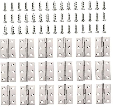 Angoily Stainless Steel Hinges Inset Cabinet Hinge Cupboard Door for Furniture Screws