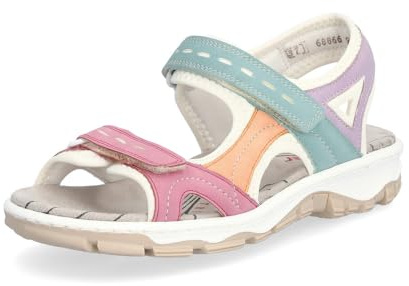 Rieker Women Sandals 68866, Ladies Strappy Sandals