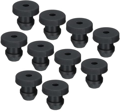 sourcing map 30Pcs Snap Rubber Grommet Plug Mount Dia 4.5mm ID 2mm Seal Anti-Scratch for Electrical Box Cable Pipe Black