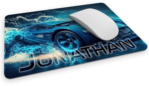 timalo® Gaming Mousepad personalisiert mit Namen | Mauspad mit Namen Geschenk für Gamer | Wunschname Gaming Zone | Auto