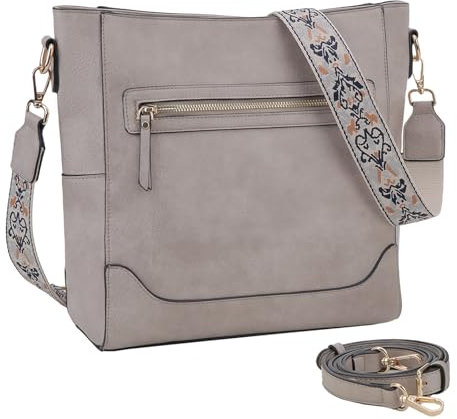 VX VONXURY Umhängetasche Damen, Mode Schultertasche Frauen aus Vegan Leder, Designer Hobo Beuteltasche mit 2 Verstellbaren Riemen