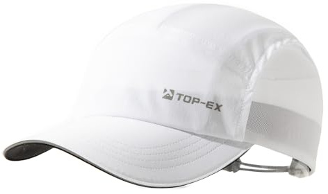 TOP-EX Baseball Cap Herren Damen mit Atmungsaktivem Mesh Running Caps Sonnenschutz Sommer Kappe Sonnenhut Basecap Sports Golf Cap 95550-Weiß M/L