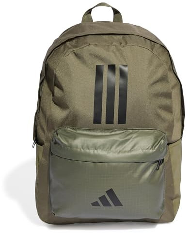 adidas Mixte CLASSIC THREE STRIPES BACKPACK BACK TO SCHOOL, olive strata/black, One Size