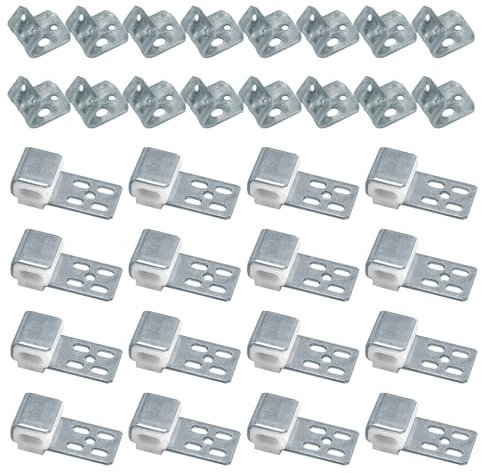 KLEHOPE 32 Stück Sofa Feder Reparaturset, Sofa Feder Clips mit Fünf Löchern, Zwei Arten von Metallfederklammern zur Befestigung von Federn in Sofas und Betten