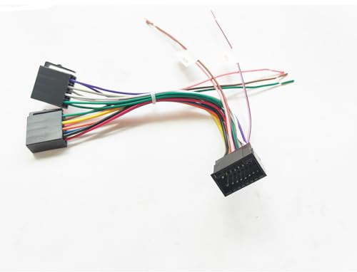 for Aftermarket Android Radio Stereo ISO Standard to 16Pin Power Harness Cable Adapter Converter Connector Wire Female ISO to Male 16pin Full Pins