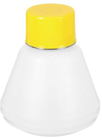 sourcing map Solvent Alcohol Dispensers 180ml(6.1oz) Conical Push Down Liquid Dispenser Pump Bottle with Plastic Lid and and Aluminum Core for Alcohol Solution, White