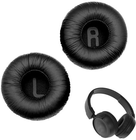 2PCS Ear Pads Replacement 70mm Headphone Ear Covers Round Earpads Cushions Soft Replacement Ear Pads Compatible with JBL Tune 600BT T520BT T510BT T500BT T450
