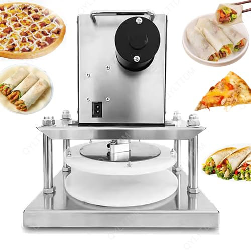QYLTTDM Electric Pizza Dough Press Machine, 22cm/25cm/30cm Commercial Dough Roller Sheeter, Roller Sheeter Pastry Pizza Dough Pastry Press Making Machine, for Pressing Pizza Hand-held Cakes